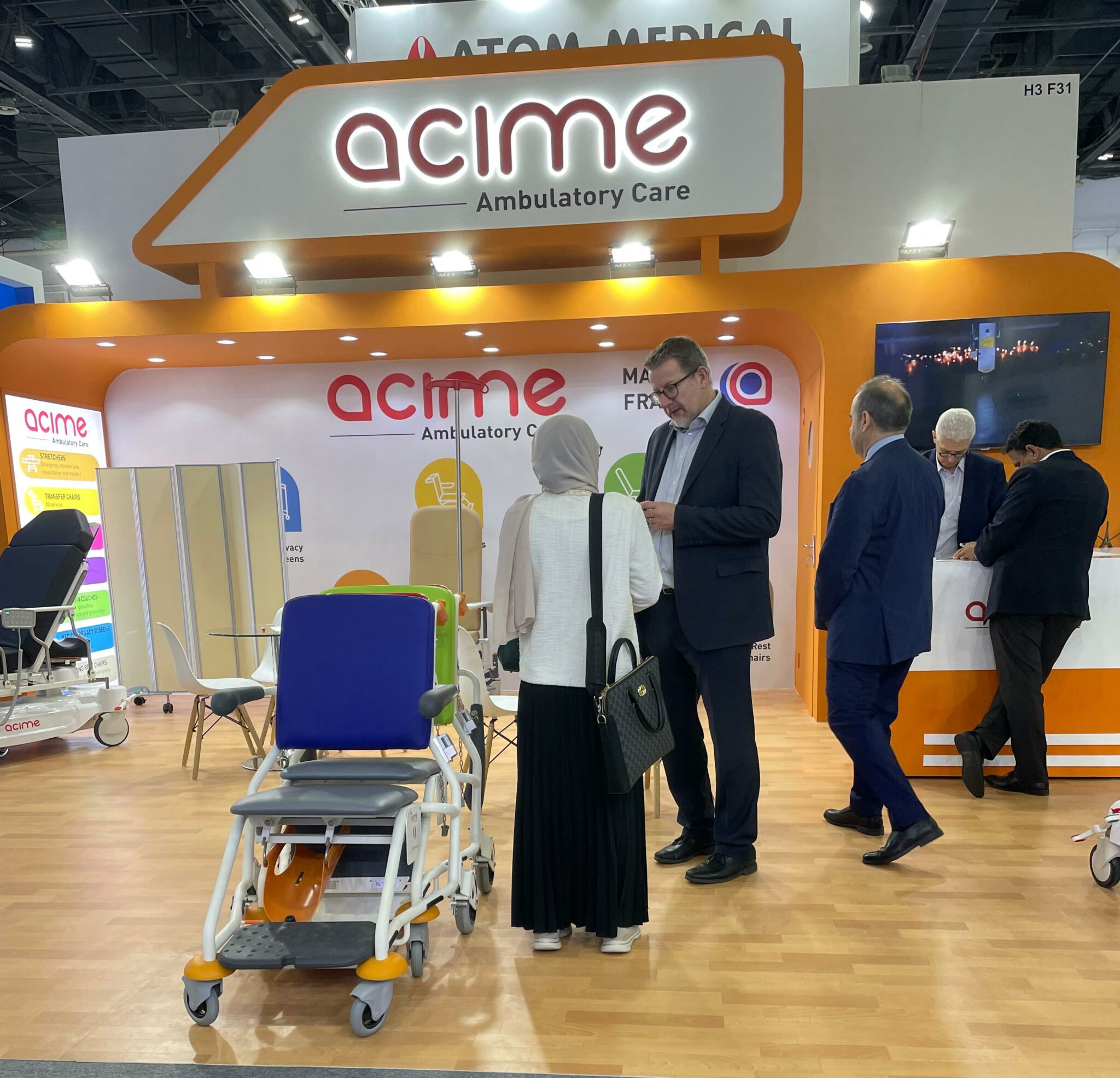 Taking the time to promote Kamjo during the Arab Health Exhibition in Dubai